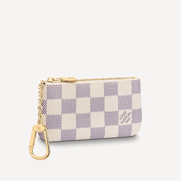 Authentic Louis Vuitton lv Damier Azur key pouch